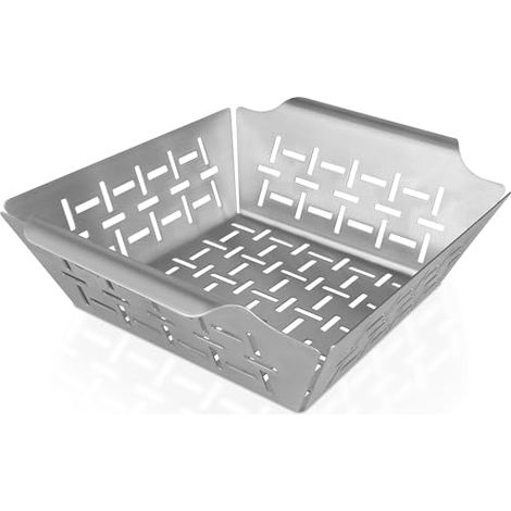 Gemüsekorb Für Weber-grill, Ersatzkorb Für Weber-grill, Grillzubehör Für Den Außenbereich, Gemüsekorb Aus Edelstahl, Für Camping (fisch Und Fleisch).