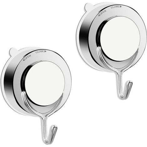 Zolginah Vakuum-saugnapfhaken, Saugnapfhaken Für Badezimmer, Toilette, Küche, Wandmontage-saugnapfhaken, Leistungsstarker Handtuchhaken, Duschhaken Aus Edelstahl (2)