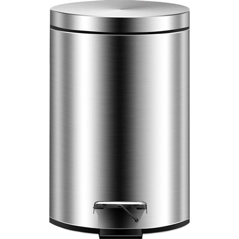 Minimalistischer Mini-abfalleimer (3 Liter), Edelstahl, Modernes Design, Silber