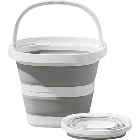 Faltbarer, Tragbarer, Auslaufsicherer, Robuster Und Langlebiger Eimer, Ideal Zum Angeln Am Strand, Für Gartenarbeit, Autowäsche, Duschen, Reisen Und Wäschewaschen.