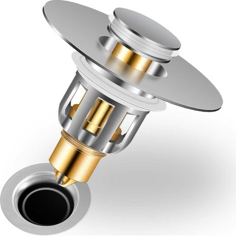 Pop-up-spülbeckenstöpsel, Badewannenstöpsel Für 28–51 Mm Abflusslöcher, Spülbecken-abflussstöpsel Mit Anti-verstopfungs-sieb Für Bad Und Küche