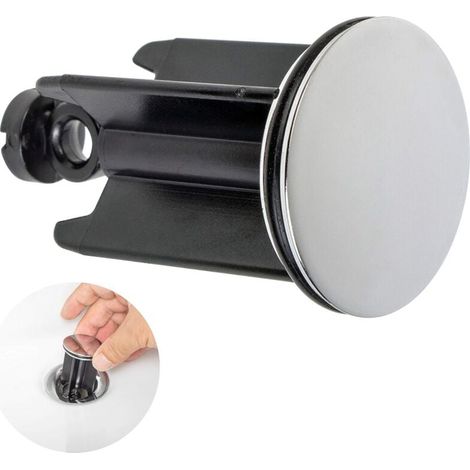Universeller 40-mm-waschtischstöpsel, Verchromter Abflussstopfen Mit Gummidichtung, Höhenverstellbar, Rostfrei Und Wasserdicht Für Badewannen.