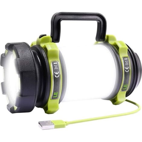Led-campinglampe, Wiederaufladbare Campinglaterne Mit 2600 Mah, Leistungsstarke Led-taschenlampe Mit 6 Modi, Usb-kabel Inklusive, Wasserdicht Für Heimwerkerarbeiten, Wandern, Garage, Notfälle, Keller
