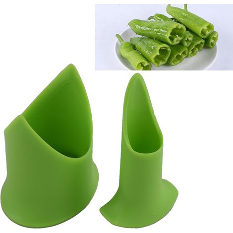 2er-pack Jalapeño-paprika, 2-in-1-entkerner Und -entsteiner Für Tomaten, Paprika, Obst Und Gemüse, Kerntrenner, Obstwerkzeuge