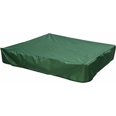 Sandkasten-gartenabdeckung Für Kinder, Quadratisch, Kleine Wasserdichte Badewannenabdeckung, Sonnenschirm, Grün, 120120