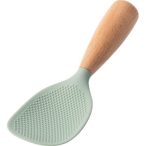 Reislöffel, Antihaftbeschichteter Vertikaler Reislöffel, Küchenhelfer Mit Holzgriff, Servierlöffel, Küchenspatel