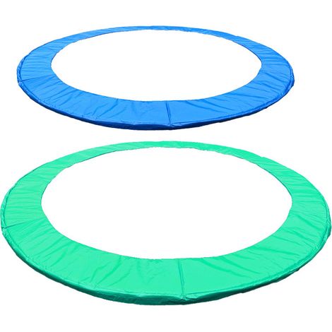 Große Trampolin-sprungmatten-abdeckung, Schutzkissen, Schwammkissen, Federkissen, Antikollisions-federabdeckung, Ringrand (grün, Durchmesser 2,44 Meter)