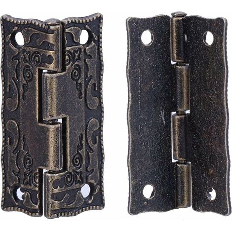 Set Mit 10 Vintage-mini-scharnieren Und Schrauben Für Möbel, Türen, Schränke, Schubladen Und Schmuckkästchen