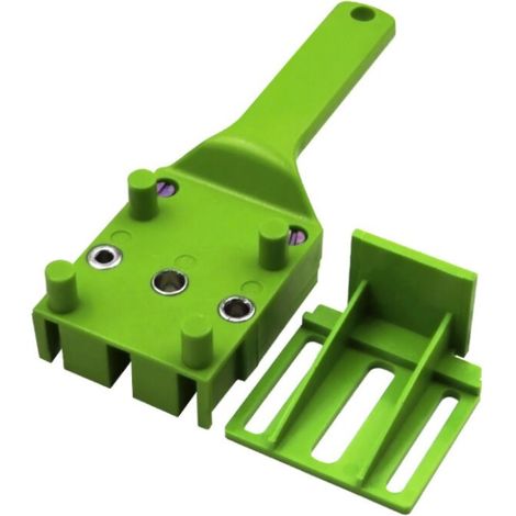 Lochpositionierer Für Gerade Löcher, Holzbearbeitungswerkzeuge, Lochpositionierer Für Holzplattenverbindungen, Lochpositionierer Für Gerade Löcher (grüne Box Mit Geradem Loch)