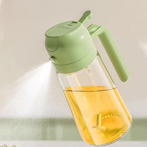 Hitzebeständige Ölflasche Aus Glas, 2-in-1-sprüh- Und Ausgießer