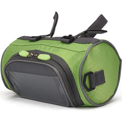 Große, Grüne, Faltbare Und Wasserdichte Tasche Für Mountainbikes Und Mobiltelefone