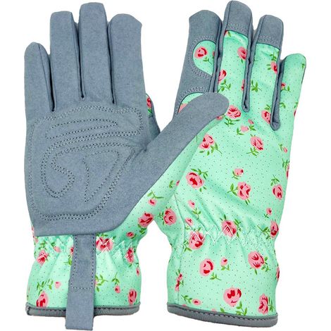 Gartenhandschuhe Aus Leder Für Damen – Arbeitshandschuhe Zum Jäten, Graben, Pflanzen, Harken Und Beschneiden, 22,5 Cm (grün)