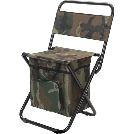 Tragbarer 3-in-1-angelstuhl, Leicht Und Faltbar Mit Rückenlehne Und Tragetasche, Ideal Zum Campen.