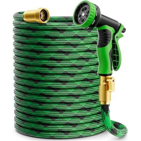 Gartenschlauch, Nicht Ausziehbarer Schlauch, Ausgestattet Mit 10 Multifunktionsdüsen, Tragbar, Geeignet Für Autowäsche Und Rasenpflege, Langer Und Leichter Schlauch.