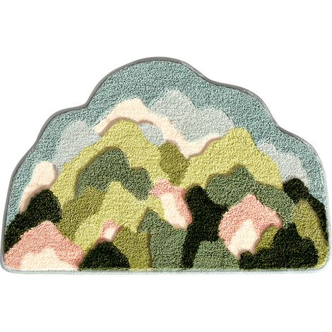 Weicher, Rutschfester, Unregelmäßig Geformter Teppich, 45×70 Cm —
