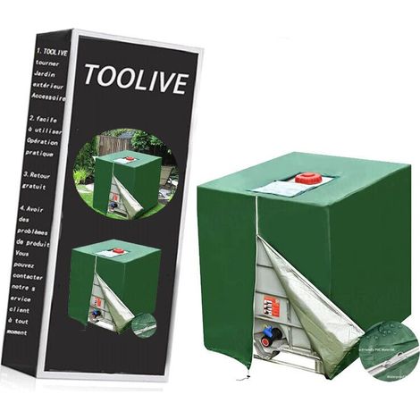 [french Days] 1000l Tankabdeckung, Sonnenschutzabdeckung Für Ibc-regenwassertanks, Staubdicht, Uv-beständig, Schutzabdeckung, Grüne Schutzplane (116 X 100 X 120 Cm)
