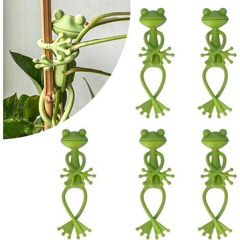 Frosch-pflanzenhalter (5er-set) – Grüne Dekoration – Tpr – Grün –