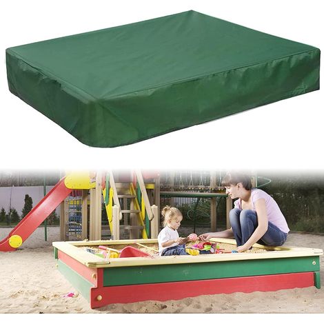 Aiducho Wasserdichte Grüne Sandkastenabdeckung, 180 X 180 X 20 Cm, Schutzhülle Für Sandkästen, Sandkastenabdeckung Aus Oxford-gewebe Mit Kordelzug, Für Gartensandkästen