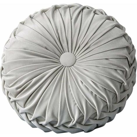 Rundes Bodenkissen, Meditationskissen Aus Samt, Plissiertes Kürbis-meditationskissen, Geeignet Für Schlafsofa Und Auto, 35,5 Cm (typ E), Inklusive Kissen Und Bezug