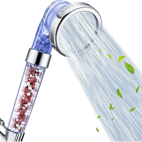 Duschkopf Mit Hochdruck-wassersparfilter, Schalter, 3 Funktionsmodi, 1,6 Gpm Sprühnebel-handbrause Für Trockenes Haar Und Hautpflege, Hellblau