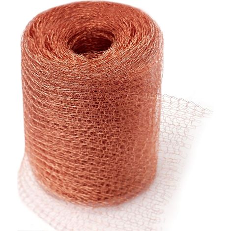 Aiducho Hochwertiges, Nagetiersicheres Netz, 100 % Kupfer, Schutz Vor Nacktschnecken, Mäusen, Ratten, Vögeln, Nematoden, Ferramol, Gestricktes Kupfernetz Für Den Innen- Und Gartenbereich (6 Meter)