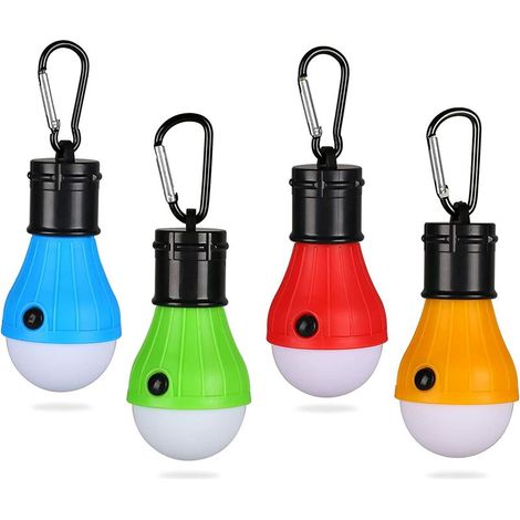 Campinglampe, 4er-set Led-campinglaternen, Zeltlampen-set, Notlicht Mit Karabinerhaken, Wasserdichte, Tragbare Led-campinglaterne Für Camping, Abenteuer Und Angeln