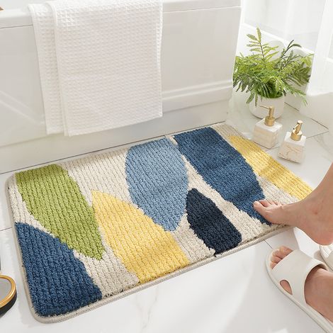 Rutschfeste Badematte, Saugfähige Mikrofaser-badematte, Maschinenwaschbar, Für Badezimmer, Küche, Schlafzimmer, Haustiere (40x60cm)