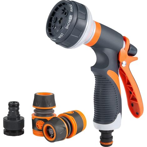 Tinor – Ergonomische Gießpistole Mit 8 Einstellungen – Rostfreier Kunststoff – Zum Gießen Von Pflanzen Und Reinigen Von Fenstern