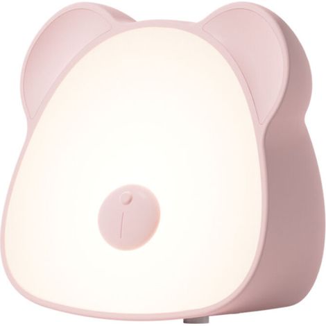 Nachtlicht Für Kinder, Wiederaufladbare Led-lampe, Mehrfarbige Nachttischlampe, Einstellbare Helligkeit, 3-farben-schalter, Augenschonend, Babyzimmerdekoration, Illusions-tischlampe (rosa)