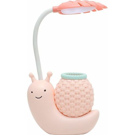 Usb-led-schreibtischlampe Für Kinder Zum Lesen, Augenschutz, Nachtlicht, Schnecken-design
