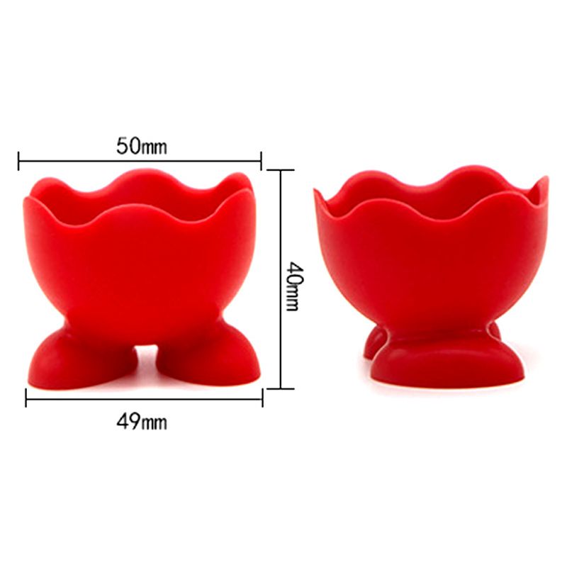 3er-pack Silikon-eierbecher, Silikon-eierbecher Zum Schutz Der Eier, Wiederverwendbarer Silikon-eierhalter, Mattierter Silikon-eierhalter (rot)