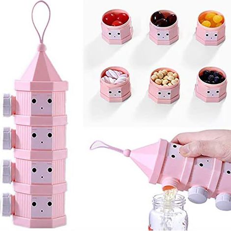 Stapelbarer Milchpulverspender, Tragbarer Milchpulver-messbecher Für Kinder, 4-lagig