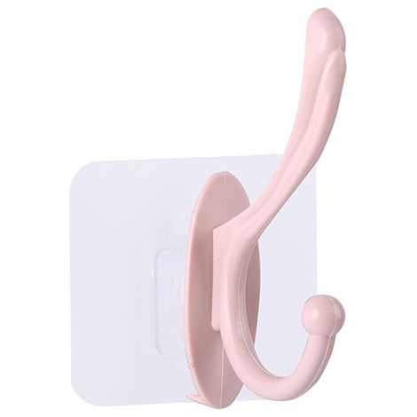 4er-pack Selbstklebende Handtuchhaken, Badezimmerhaken, Küchentürhaken Aus Kunststoff, Bohrfrei (nordisches Rosa)