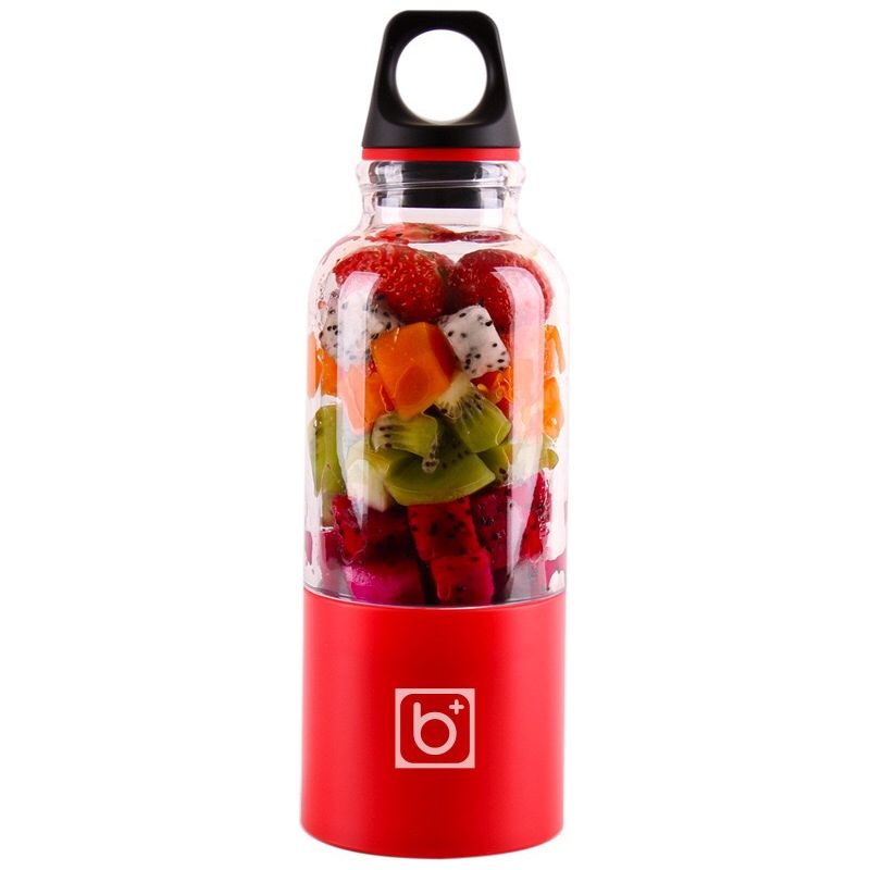 Fruchtmixer, 500 Ml Usb-wiederaufladbarer Entsafterbecher, Persönlicher Tragbarer Mini-mixer, Tragbarer Mixer, Gemüse- Und Obstsaftbereiter, Automatisches Gerät (rot)
