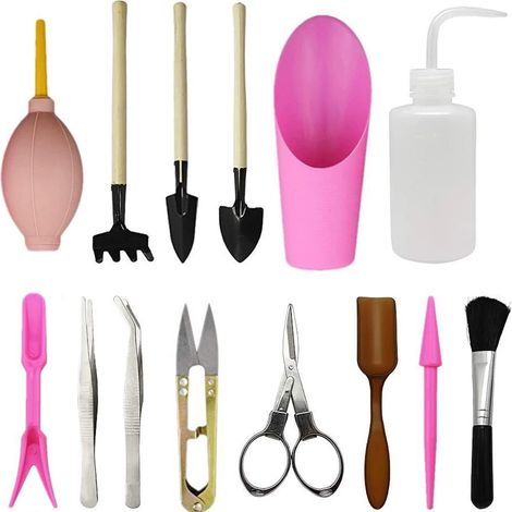 Set Mit 14 Töpfen Für Sukkulenten, Diy-anzuchtset, Rosa