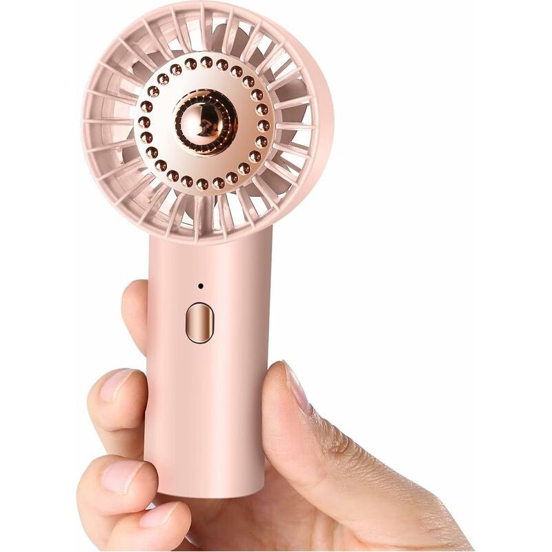 Ultraleichter, Tragbarer Mini-handventilator Mit 3 Geschwindigkeitsstufen, Starkem Luftstrom Und Leisem Betrieb (pink), Usb-aufladbar, Schnellladefunktion, Ideal Für Reisen, Büro Und Zuhause – Pink