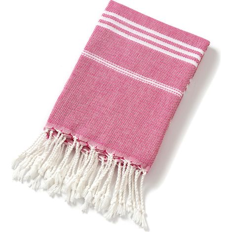 Strandtuch Aus Baumwolle, Saugfähiges Und Raues Badetuch (rosa)