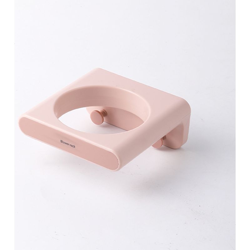 Wandmontierter Haartrocknerhalter Mit Klebehaken, Haartrocknerhalter (rosa)
