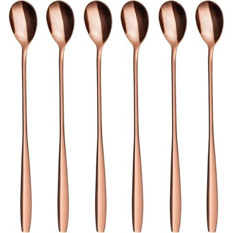 Lange Kaffeelöffel Aus Edelstahl, 19,3 Cm – 6er-set, Ideal Für Latte Macchiato Und Cocktails