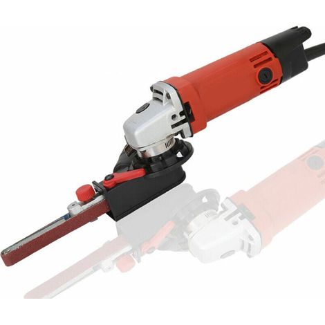Bandschleifer Für 115/125-mm-winkelschleifer – 800 W Leistung – 15 Mm Bandbreite – 3 Schleifbänder Im Lieferumfang Enthalten – M14-adapter