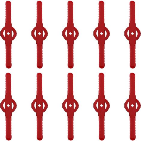 Tinor – 10-teiliges Kunststoff-freischneidermesser-set – Schneller Austausch – Rostfrei – Sauberer Schnitt Für Rasenmäher Und Trimmer
