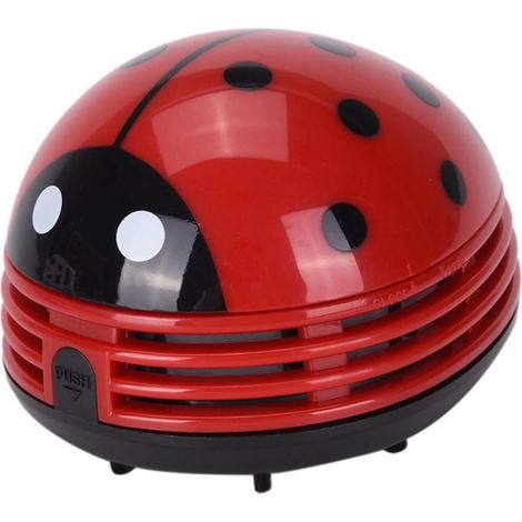 Mini-staubsauger, Ouinne Ladybug Elektrischer Tischstaubsauger (rot)