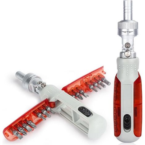 Ratschenschraubendreher, 14-in-1 Drehbarer Magnetischer Ratschenschraubendreher, Multifunktionswerkzeug Für Haushaltsgeräte, Mini-schraubendreher
