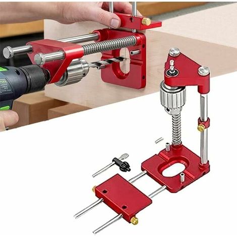 Holzbohrer-positionierer – Präzisionsbohrer Für Hartholz – Bohrkapazität Bis Zu 50 Mm – Inklusive Bohrfutter Und Zubehör