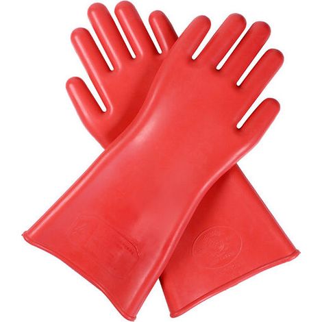 Paar Professionelle Elektrische Isolierhandschuhe, 40 Cm – Rot, Hochspannung 12 Kv, Gummi, Elektriker-schutzhandschuhe, Zubehör