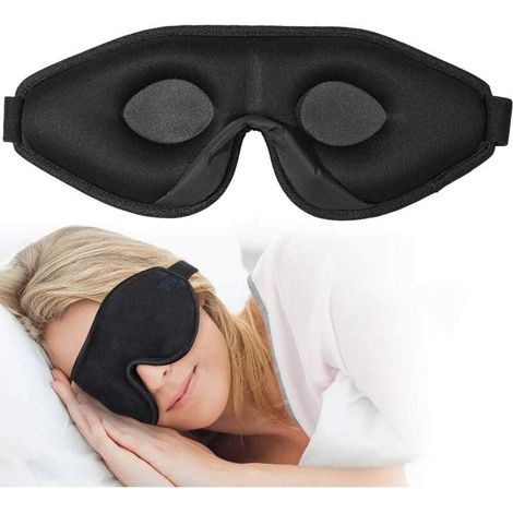 3d-schlafmaske Für Damen Und Herren, Hochwertige Schlafmaske Mit Innovativem, Verdecktem Nasenloch, Lichtundurchlässig, 100 % Augenschutz, Verstellbares Schaumstoff-kopfband