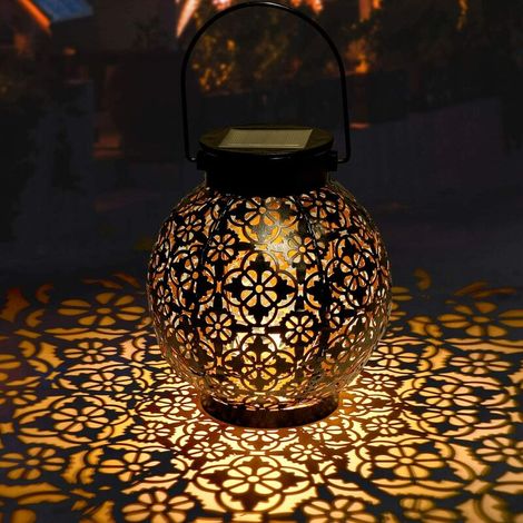 Solar-gartenlaterne Led, Wasserdicht (ip44), Kabellos Und Wiederaufladbar, Für Schlafzimmer, Terrasse, Garten, Partys, Halloween Und Weihnachten