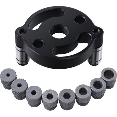 Ulisem Bohrschablone, Bohrbuchse Mit 8 Bohrringen 3/4/5/6/7/8/9/10 Mm, Vertikale Bohrvorrichtung Mit Bohrführungsbuchsen Zum Stanzen Von Löchern