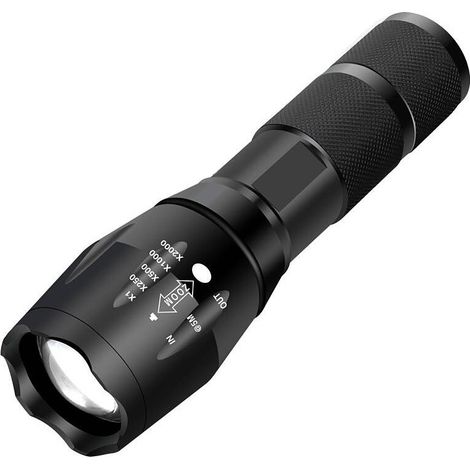 Extrem Leistungsstarke Led-taschenlampe – 500 M Reichweite – 5 Leuchtmodi – Stoßfestes Aluminiumgehäuse – Inklusive 18650-lithium-akku – Xml-t6