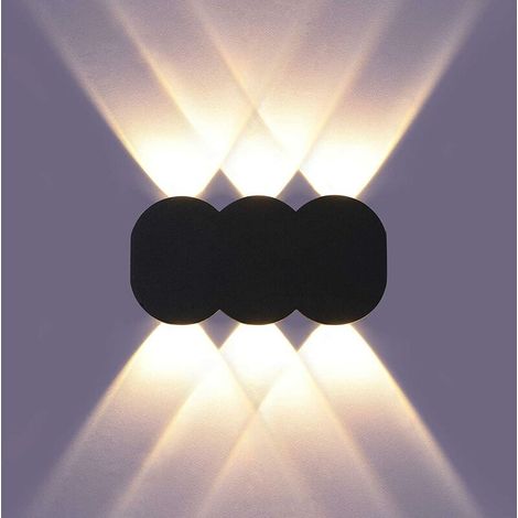 Moderne 6-w-led-wandleuchte Für Den Innenbereich, Rechteckige Spot-wandleuchte Mit Nach Oben/unten Gerichtetem Licht, Aluminium-wandleuchte, Warmweißes Licht (3000 K) Für Wohnzimmer, Schlafzimmer, Tre